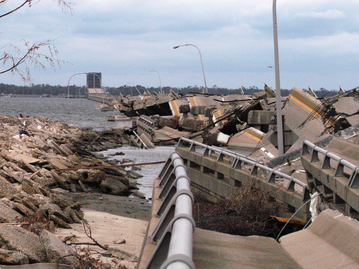 Biloxi Bay Bridge after Katrina
